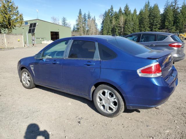 1FAHP35N18W249376 - 2008 FORD FOCUS SE BLUE photo 2