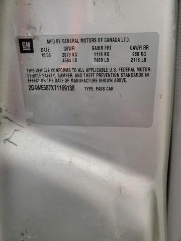 2G4WE587X71169138 - 2007 BUICK LACROSSE CXS SILVER photo 12