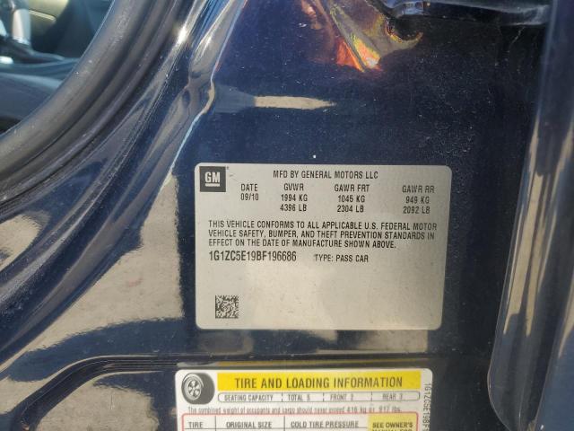 1G1ZC5E19BF196686 - 2011 CHEVROLET MALIBU 1LT BLUE photo 12