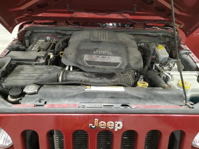 1C4AJWAG3CL119289 - 2012 JEEP WRANGLER SPORT BURGUNDY photo 12