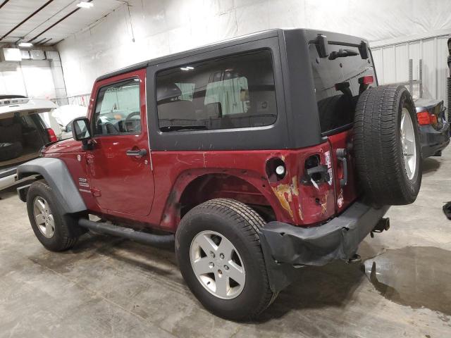 1C4AJWAG3CL119289 - 2012 JEEP WRANGLER SPORT BURGUNDY photo 2