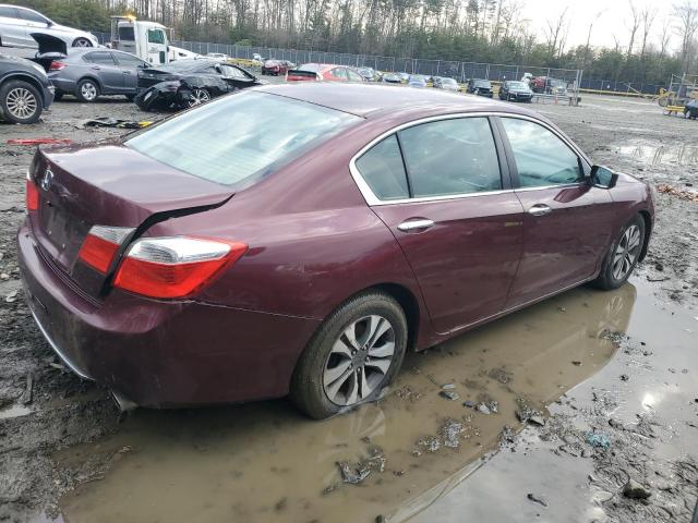 1HGCR2F3XDA050941 - 2013 HONDA ACCORD LX RED photo 3