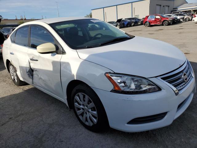 3N1AB7AP6EY312083 - 2014 NISSAN SENTRA S WHITE photo 4