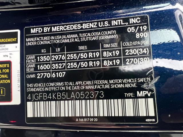 4JGFB4KB5LA052373 - 2020 MERCEDES-BENZ GLE 350 4MATIC BLUE photo 14