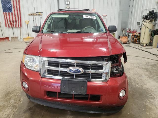 1FMCU9DG6CKA82852 - 2012 FORD ESCAPE XLT RED photo 5