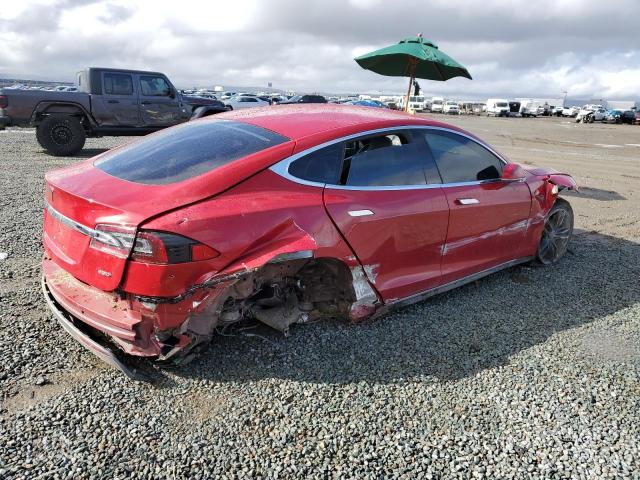 5YJSA1E23FF115854 - 2015 TESLA MODEL S RED photo 3