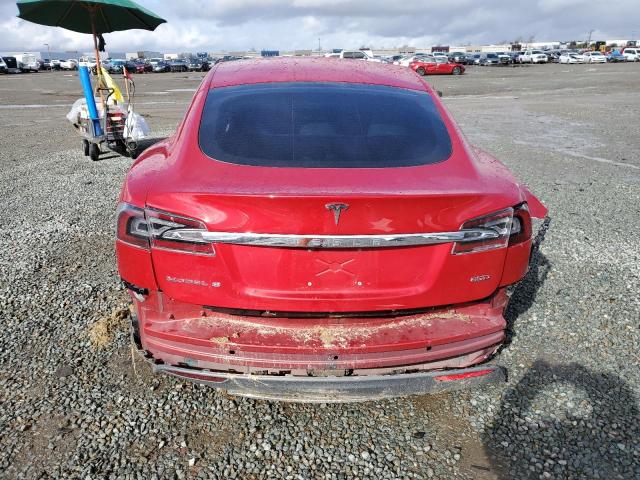 5YJSA1E23FF115854 - 2015 TESLA MODEL S RED photo 6