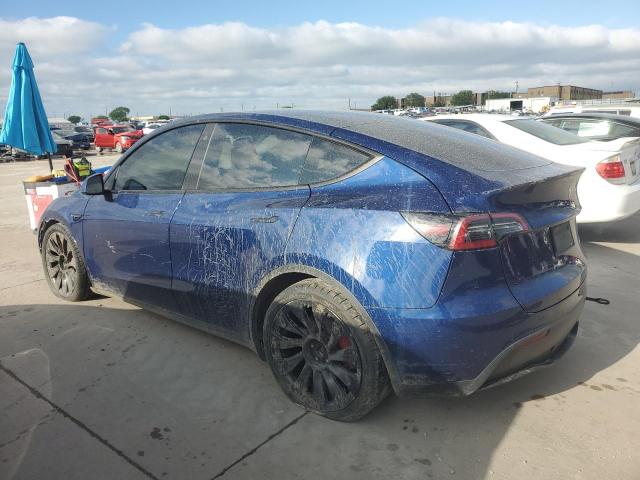 7SAYGDEF6NF389564 - 2022 TESLA MODEL Y BLUE photo 2