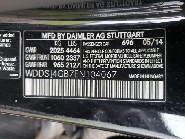 WDDSJ4GB7EN104067 - 2014 MERCEDES-BENZ CLA 250 4MATIC BLACK photo 12