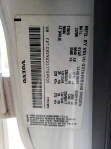 YV1CN592551189935 - 2005 VOLVO XC90 WHITE photo 12