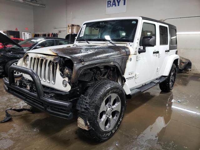 1C4BJWEG7GL165518 - 2016 JEEP WRANGLER U SAHARA WHITE photo 1