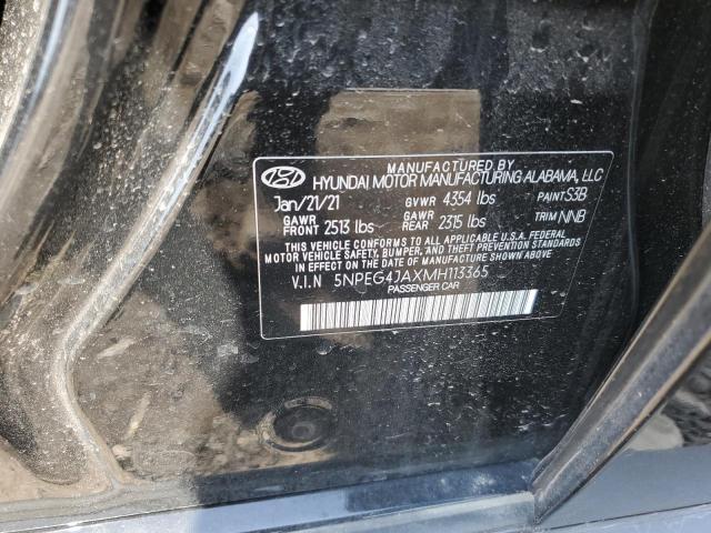 5NPEG4JAXMH113365 - 2021 HYUNDAI SONATA SE 黑色 照片 12