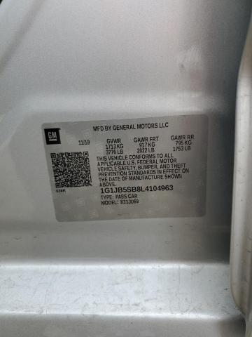 1G1JB5SB8L4104963 - 2020 CHEVROLET SONIC LS Ağ foto 13