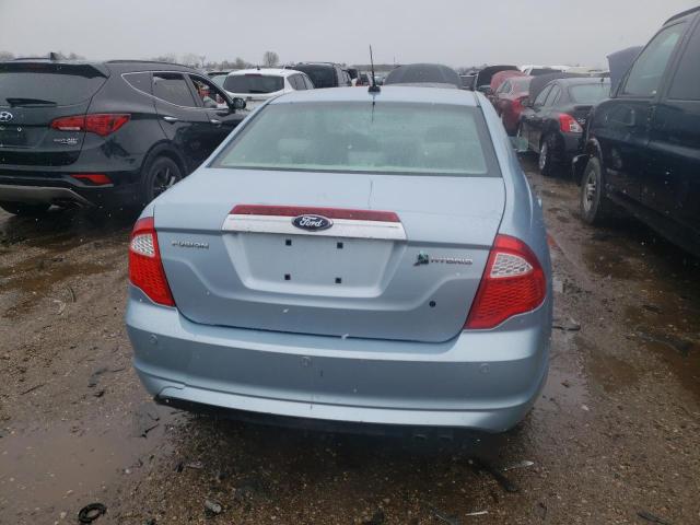 3FADP0L36AR167991 - 2010 FORD FUSION HYBRID BLUE photo 6