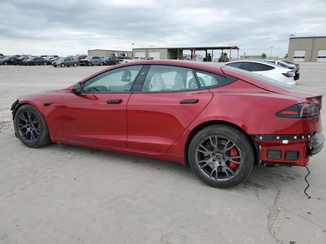 5YJSA1E67PF510852 - 2023 TESLA MODEL S 勃艮第红 照片 2