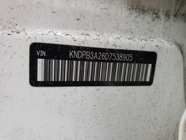 KNDPB3A26D7538905 - 2013 KIA SPORTAGE BASE WHITE photo 12