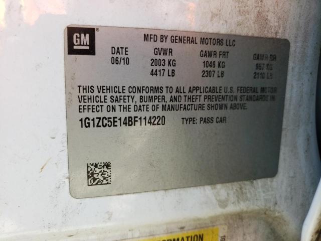 1G1ZC5E14BF114220 - 2011 CHEVROLET MALIBU 1LT WHITE photo 12