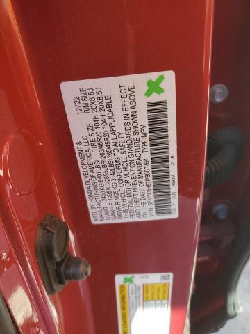 5FNYF8H57PB007264 - 2023 HONDA PASSPORT EXL RED photo 13
