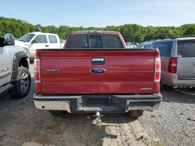 1FTFX1EF9BFC43279 - 2011 FORD F150 SUPER CAB MAROON photo 6