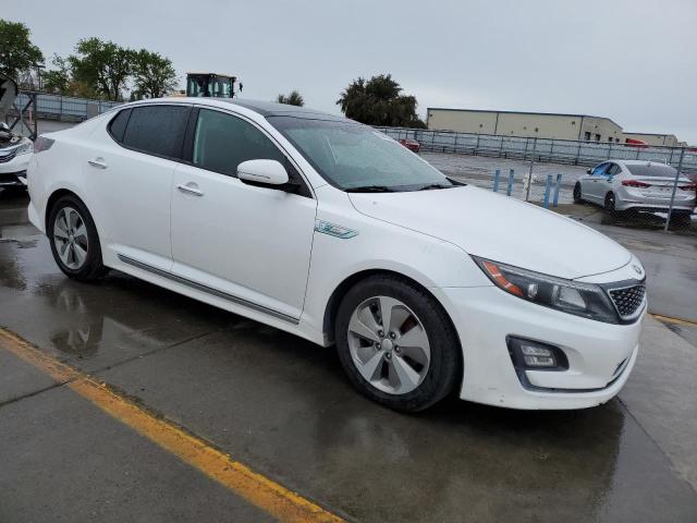 KNAGN4AD4E5070763 - 2014 KIA OPTIMA HYBRID WHITE photo 4