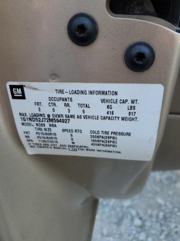 1G1ND52J72M594927 - 2002 CHEVROLET MALIBU 4D 金色 照片 12