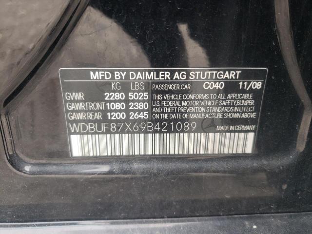 WDBUF87X69B421089 - 2009 MERCEDES-BENZ E 350 4MATIC BLACK photo 12