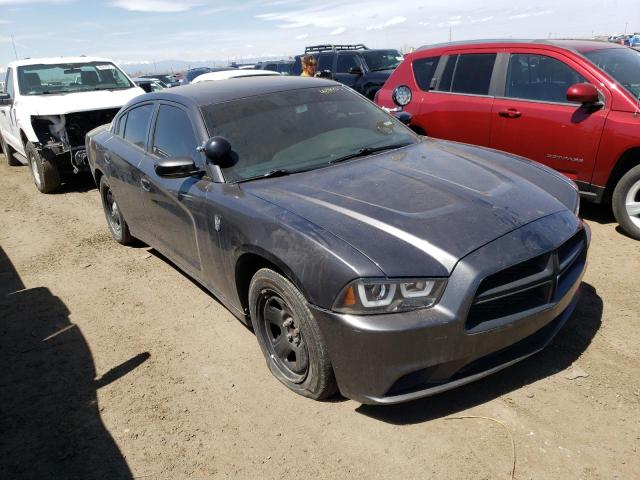 2C3CDXAT6EH283613 - 2014 DODGE CHARGER POLICE GRAY photo 4