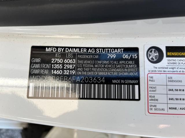 WDDUG8FB6FA203634 - 2015 MERCEDES-BENZ S 550 4MATIC WHITE photo 10