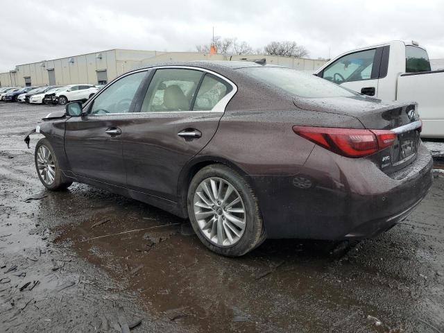 JN1EV7AR3KM557979 - 2019 INFINITI Q50 LUXE MAROON photo 2