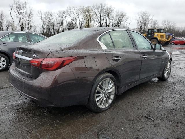 JN1EV7AR3KM557979 - 2019 INFINITI Q50 LUXE MAROON photo 3