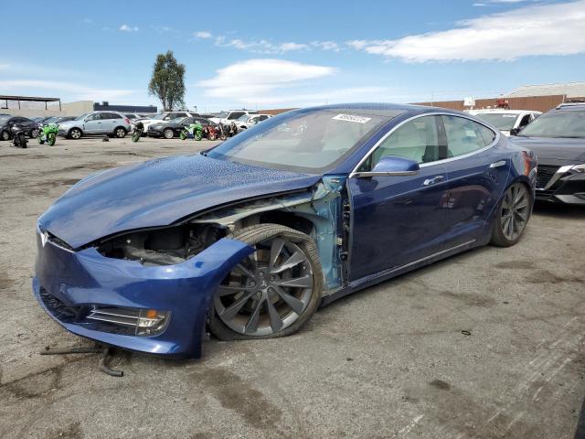 5YJSA1E20LF415038 - 2020 TESLA MODEL S BLUE photo 1