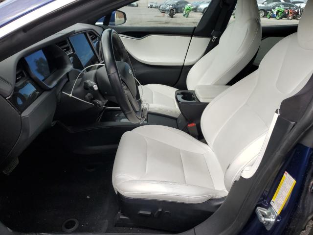 5YJSA1E20LF415038 - 2020 TESLA MODEL S BLUE photo 7