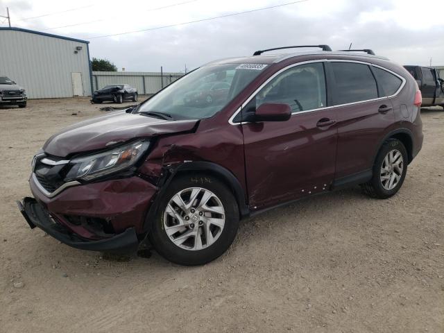 2HKRM4H72FH674893 - 2015 HONDA CR-V EXL MAROON photo 1