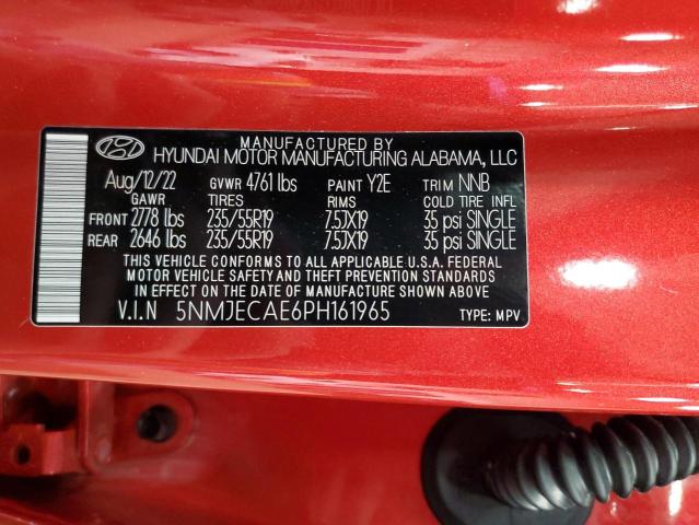 5NMJECAE6PH161965 - 2023 HYUNDAI TUCSON LIMITED RED photo 13