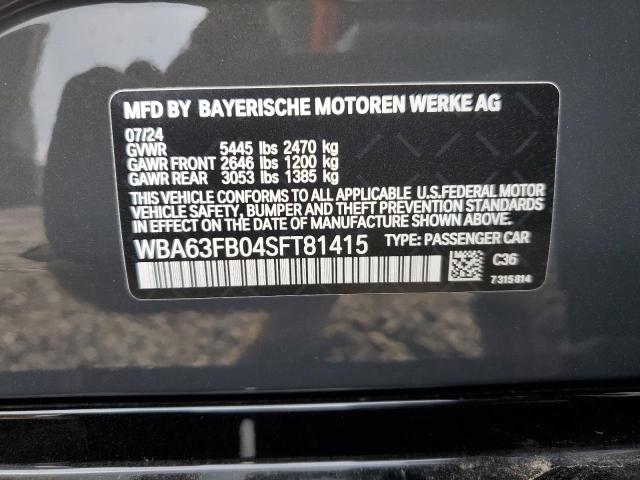 WBA63FB04SFT81415 - 2025 BMW M440XI GRAN COUPE GRAY photo 13