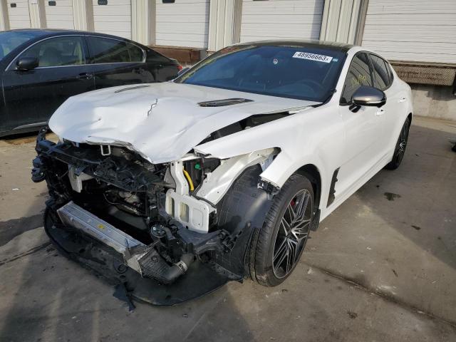 KNAE55LC5N6104933 - 2022 KIA STINGER GT2 WHITE photo 1