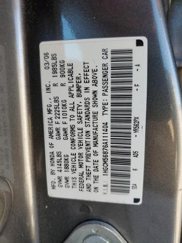 1HGCM56876A111404 - 2006 HONDA ACCORD EX GRAY photo 12