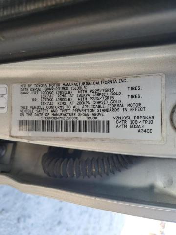 5TEGN92N73Z153038 - 2003 TOYOTA TACOMA DOUBLE CAB PRERUNNER SILVER photo 12
