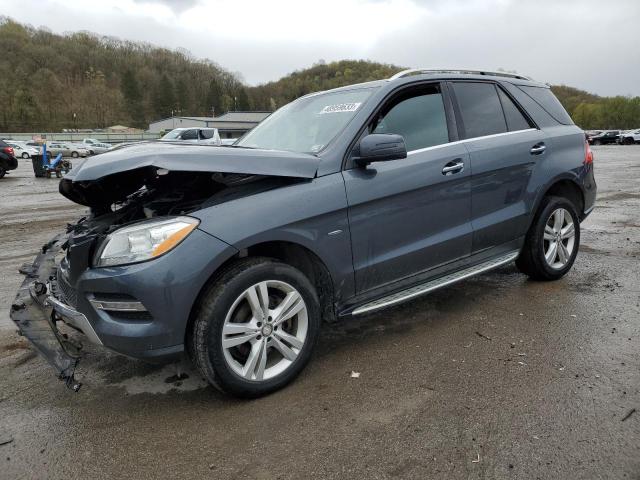 4JGDA5HB8CA096035 - 2012 MERCEDES-BENZ ML 350 4MATIC GRAY photo 1