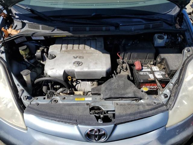 5TDZK22C87S057154 - 2007 TOYOTA SIENNA XLE SILVER photo 12