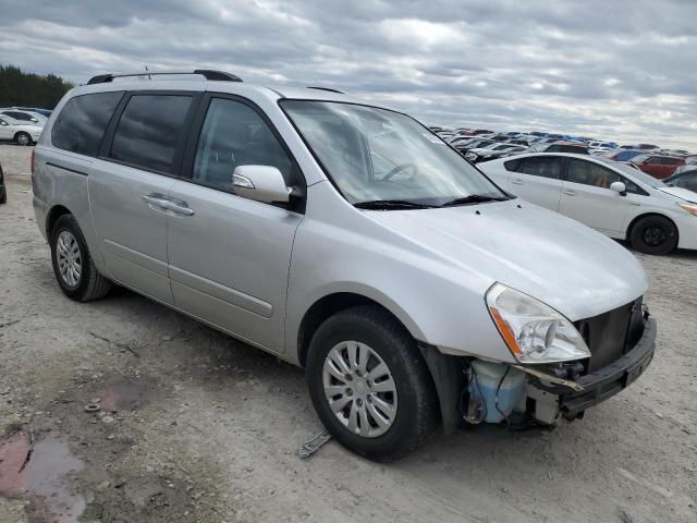 KNDMG4C76E6556539 - 2014 KIA SEDONA LX SILVER photo 4