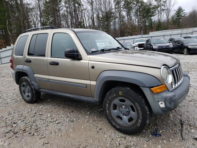 1J4GL48K95W578888 - 2005 JEEP LIBERTY SPORT GREEN photo 4