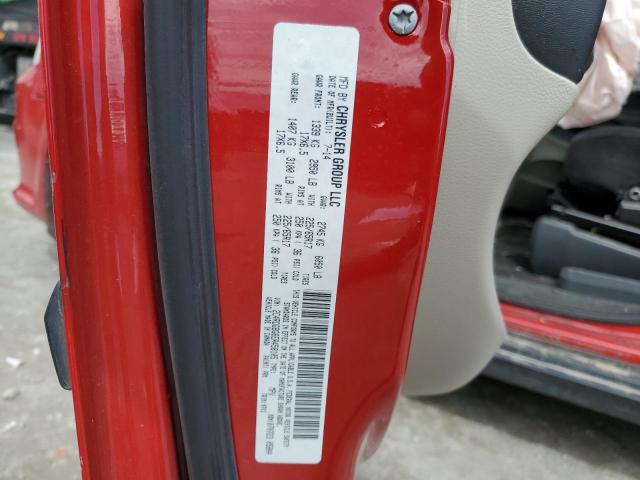 2C4RDGBG6ER458105 - 2014 DODGE GRAND CARA SE RED photo 14