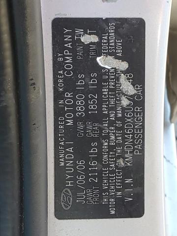 KMHDN46DX6U376948 - 2006 HYUNDAI ELANTRA GLS SILVER photo 12