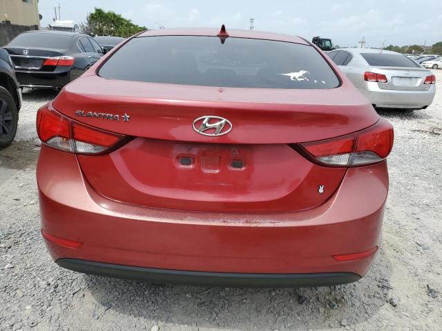 KMHDH4AE0EU210167 - 2014 HYUNDAI ELANTRA SE RED photo 6