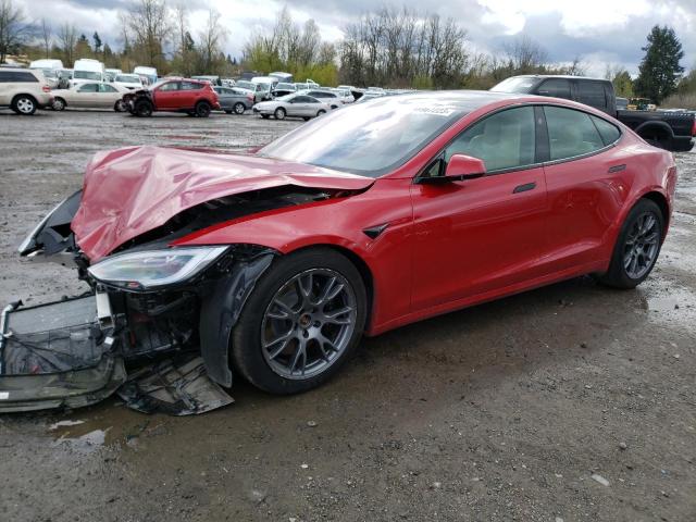 5YJSA1E5XNF469508 - 2022 TESLA MODEL S RED photo 1
