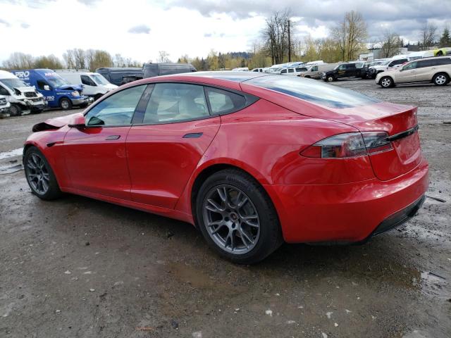 5YJSA1E5XNF469508 - 2022 TESLA MODEL S RED photo 2