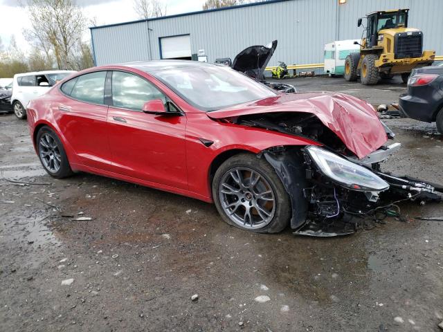 5YJSA1E5XNF469508 - 2022 TESLA MODEL S RED photo 4