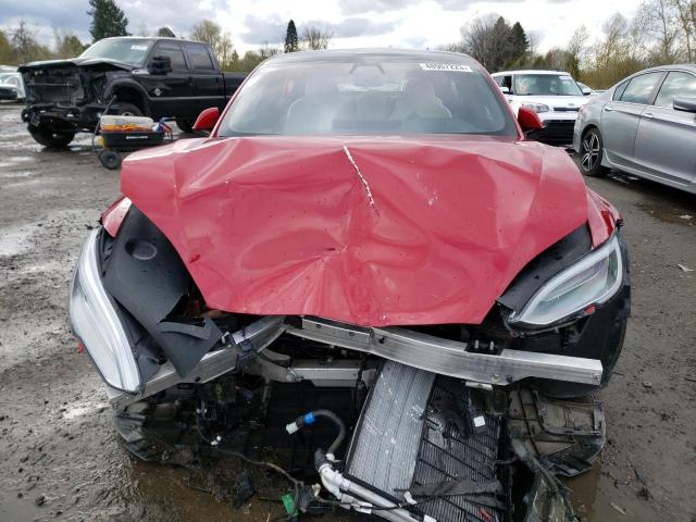 5YJSA1E5XNF469508 - 2022 TESLA MODEL S RED photo 5
