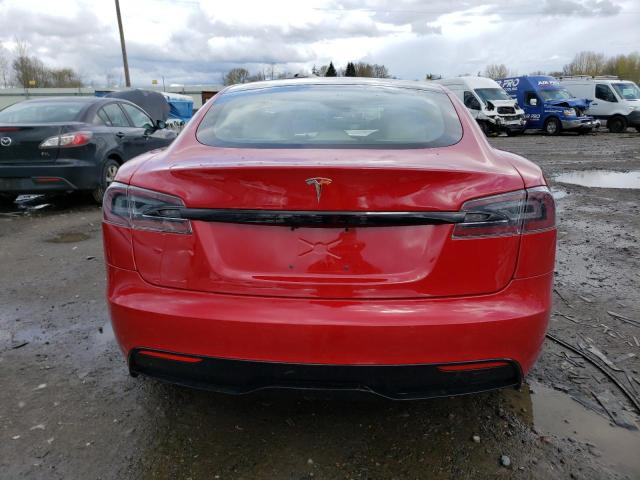 5YJSA1E5XNF469508 - 2022 TESLA MODEL S RED photo 6